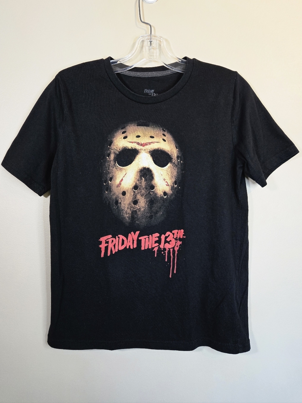 Friday the 13th Kids Black Graphic Tee, Size XL (16) ~ EUC